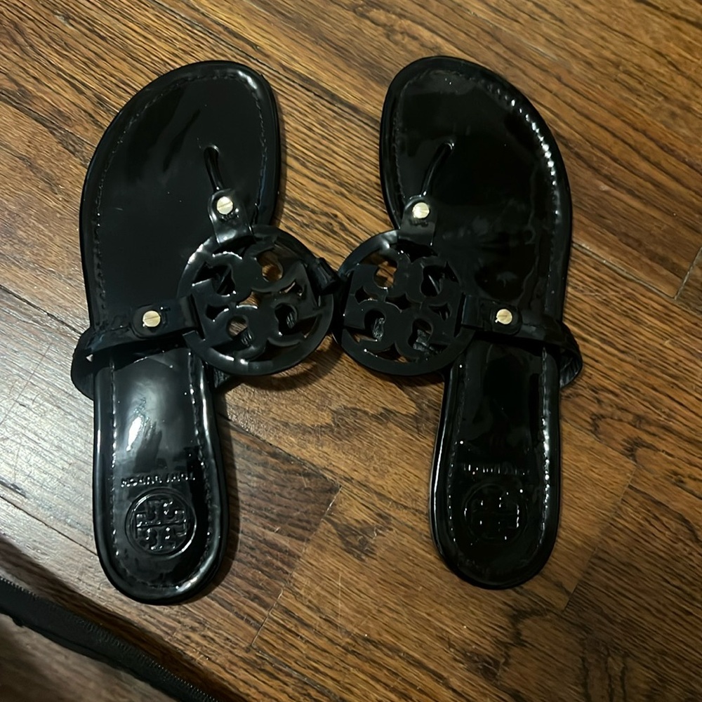 Black Tory Burch Sandals with logo